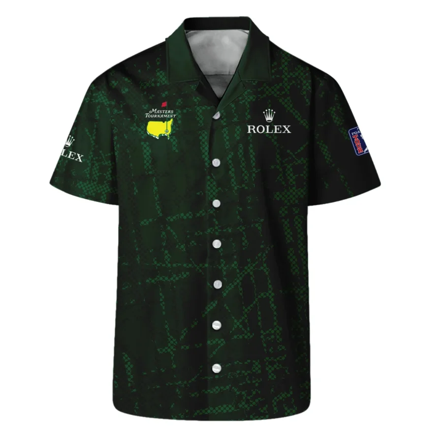 Masters Tournament Rolex Golf Pattern Halftone Green Hawaiian Shirt Style Classic Oversized Hawaiian Shirt