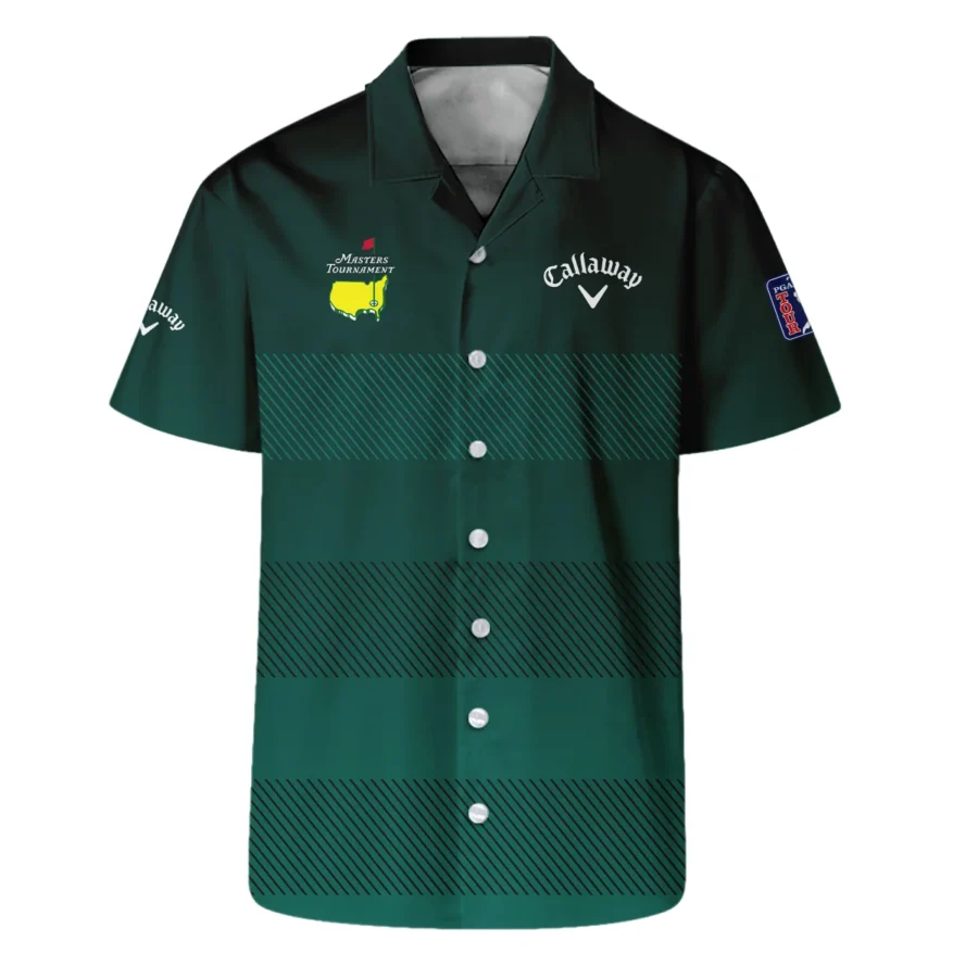 Callaway Masters Tournament Dark Green Gradient Stripes Pattern Golf Sport Hawaiian Shirt Style Classic Oversized Hawaiian Shirt