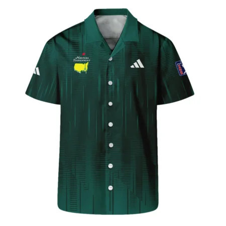 Masters Tournament Adidas Dark Green Gradient Stripes Pattern Hawaiian Shirt Style Classic Oversized Hawaiian Shirt