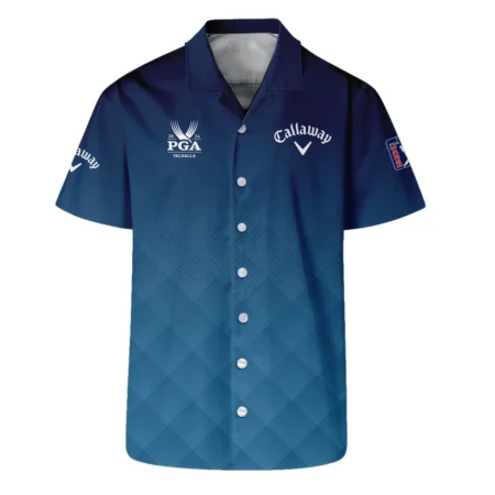 2024 PGA Championship Valhalla Callaway Blue Gradient Abstract Stripes  Vneck Long Polo Shirt Style Classic Long Polo Shirt For Men