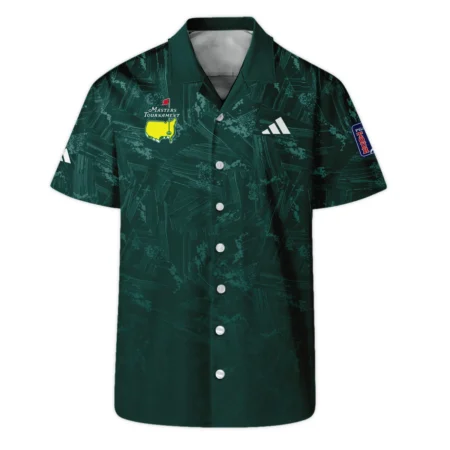 Dark Green Background Masters Tournament Adidas Hawaiian Shirt Style Classic Oversized Hawaiian Shirt