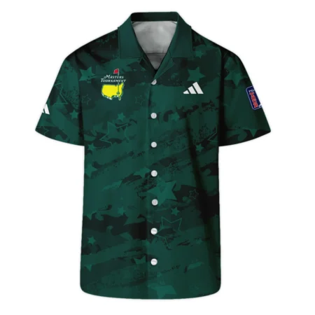 Dark Green Stars Pattern Grunge Background Masters Tournament Adidas Hawaiian Shirt Style Classic Oversized Hawaiian Shirt