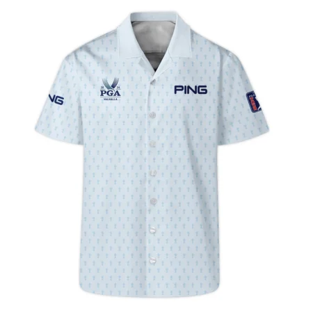 Golf Pattern Cup White Mix Light Blue 2024 PGA Championship Valhalla Ping Hawaiian Shirt Style Classic Oversized Hawaiian Shirt