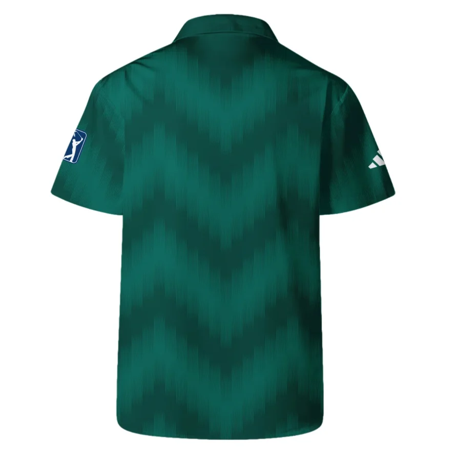 Golf Sport Green Gradient Stripes Pattern Adidas Masters Tournament Hawaiian Shirt Style Classic Oversized Hawaiian Shirt