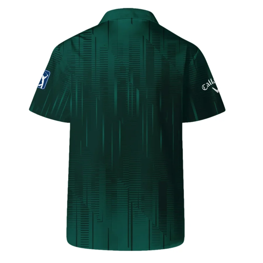 Masters Tournament Callaway Dark Green Gradient Stripes Pattern Hawaiian Shirt Style Classic Oversized Hawaiian Shirt