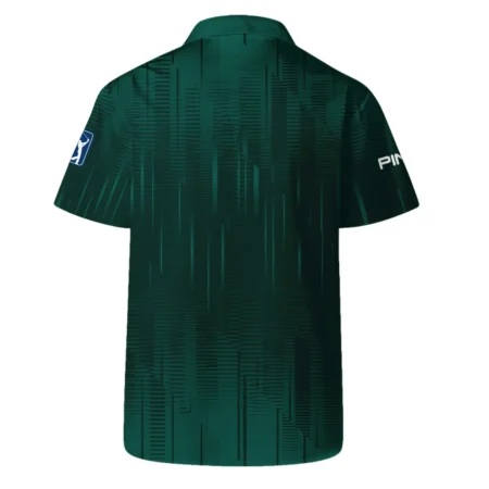 Masters Tournament Ping Dark Green Gradient Stripes Pattern Hawaiian Shirt Style Classic Oversized Hawaiian Shirt