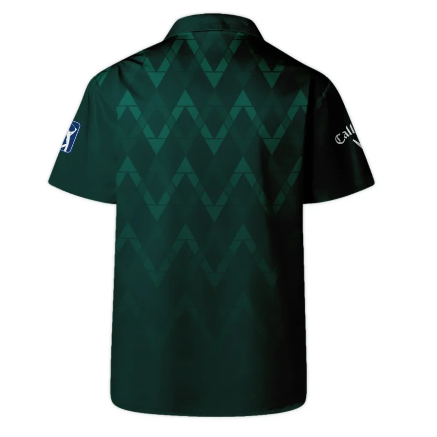 Abstract Dark Green Zigzag Background Masters Tournament Callaway Hawaiian Shirt Style Classic Oversized Hawaiian Shirt