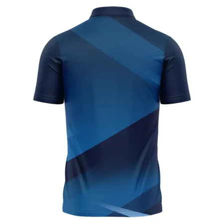 US Open Tennis Champions Dark Blue Background Ralph Lauren Polo Shirt Mandarin Collar Polo Shirt