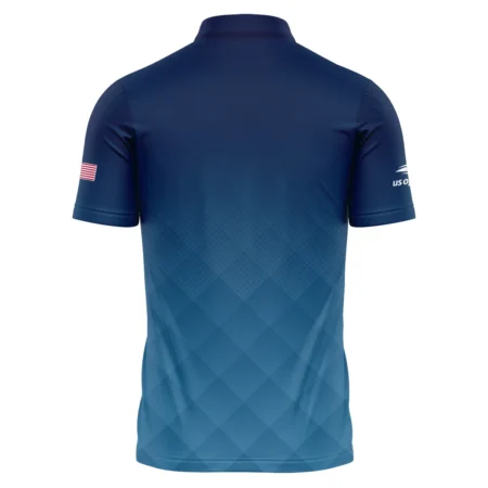 Under Armour Blue Abstract Background US Open Tennis Champions Polo Shirt Mandarin Collar Polo Shirt