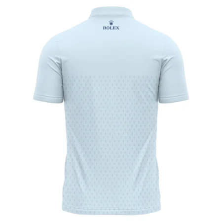 PGA Trophy Pattern Light Blue 2024 PGA Championship Valhalla Rolex Polo Shirt Mandarin Collar Polo Shirt