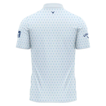 Golf Pattern Light Blue Cup 2024 PGA Championship Valhalla Callaway Polo Shirt Mandarin Collar Polo Shirt