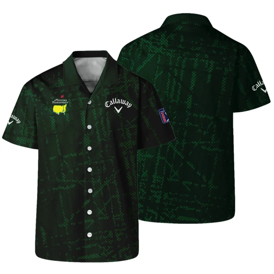 Masters Tournament Callaway Golf Pattern Halftone Green Hawaiian Shirt Style Classic Oversized Hawaiian Shirt