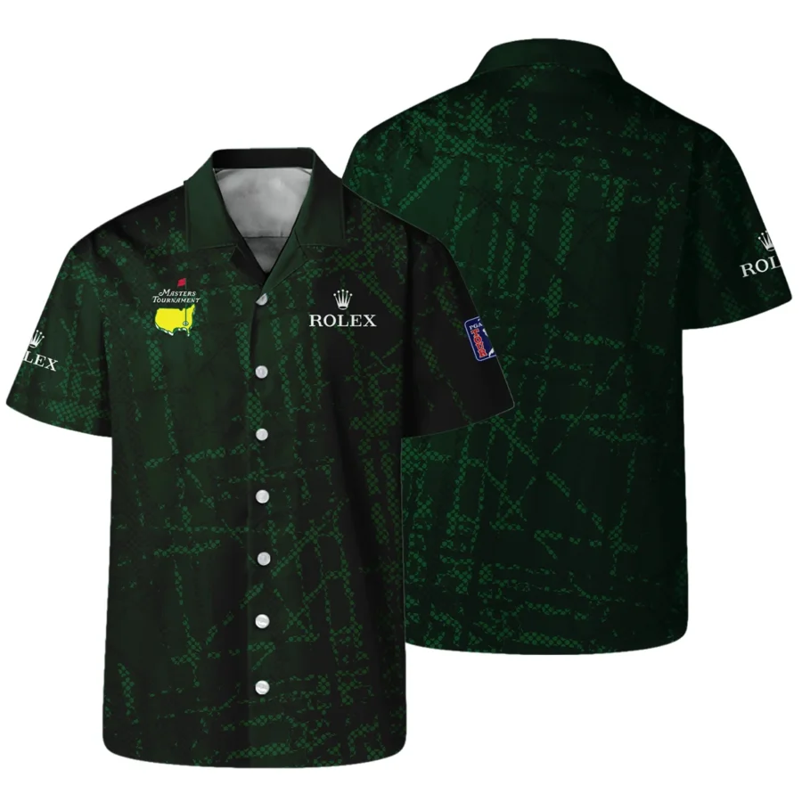 Masters Tournament Rolex Golf Pattern Halftone Green Hawaiian Shirt Style Classic Oversized Hawaiian Shirt
