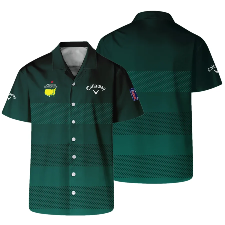 Callaway Masters Tournament Dark Green Gradient Stripes Pattern Golf Sport Hawaiian Shirt Style Classic Oversized Hawaiian Shirt