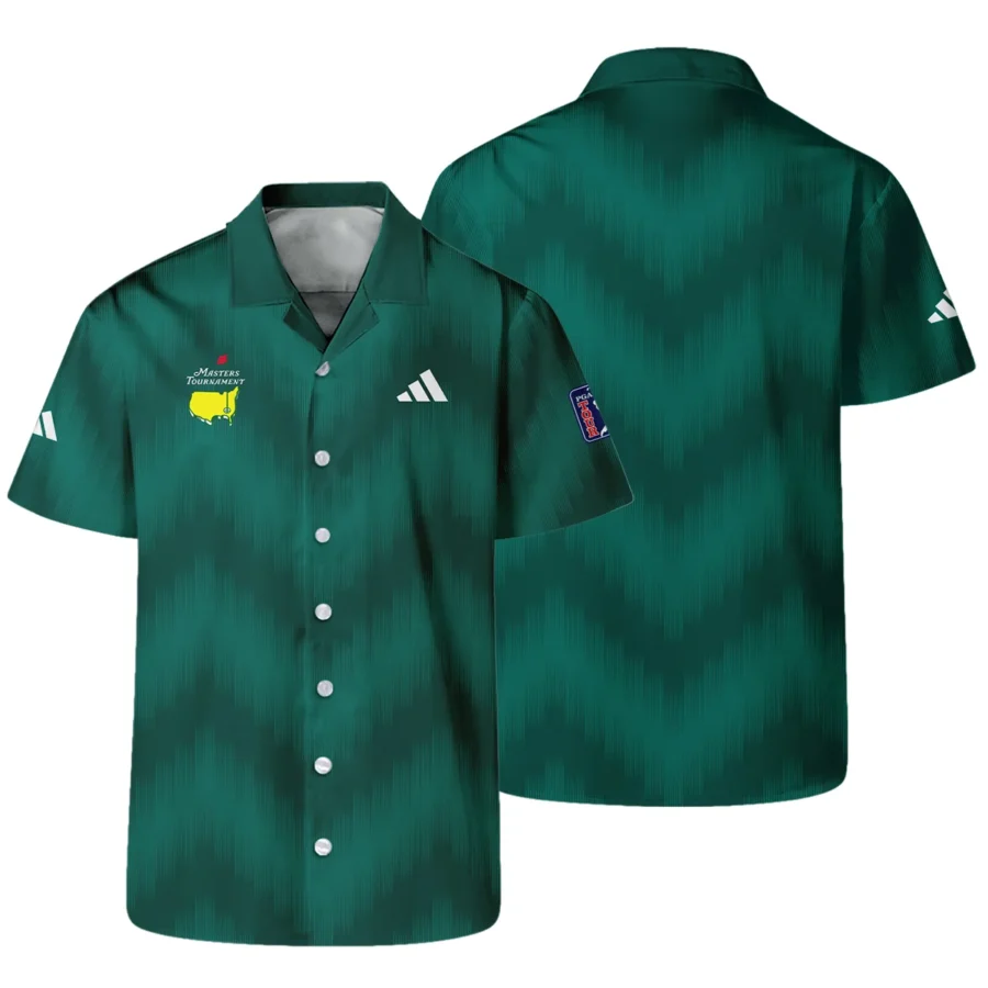 Golf Sport Green Gradient Stripes Pattern Adidas Masters Tournament Hawaiian Shirt Style Classic Oversized Hawaiian Shirt