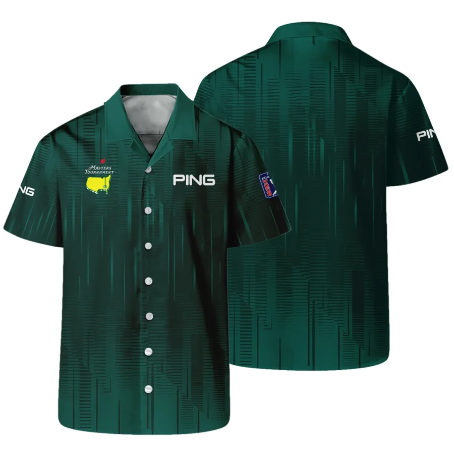 Masters Tournament Ping Dark Green Gradient Stripes Pattern Hawaiian Shirt Style Classic Oversized Hawaiian Shirt