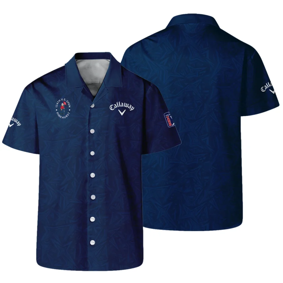 Callaway 124th U.S. Open Pinehurst Stars Gradient Pattern Dark Blue Hawaiian Shirt Style Classic Oversized Hawaiian Shirt