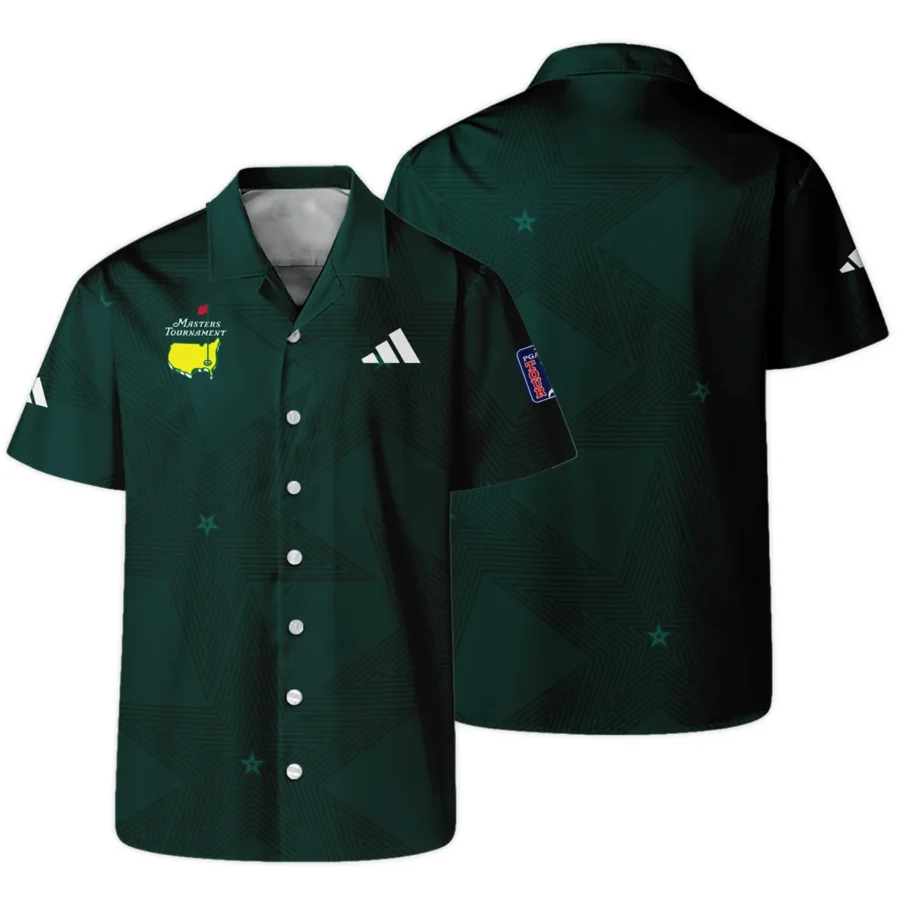 Golf Pattern Stars Dark Green Masters Tournament Adidas Hawaiian Shirt Style Classic Oversized Hawaiian Shirt