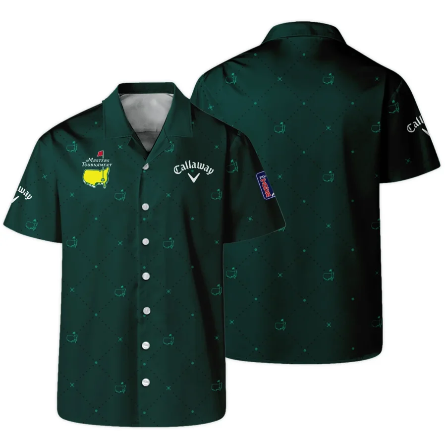 Dark Green Pattern In Retro Style With Logo Masters Tournament Callaway Hawaiian Shirt Style Classic Oversized Hawaiian Shirt