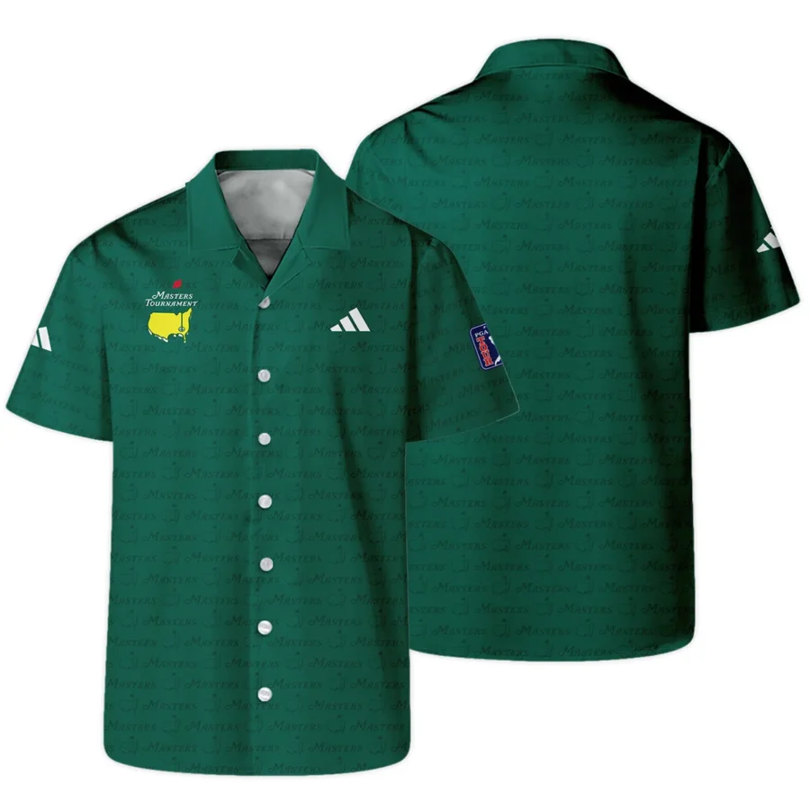 Golf Pattern Cup White Mix Green Masters Tournament Adidas Hawaiian Shirt Style Classic Oversized Hawaiian Shirt