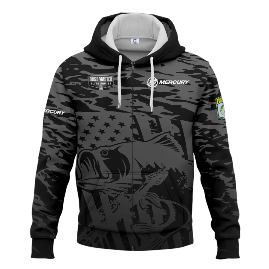 Zipper Hoodie Fishing Tournaments Sport Classic Hoodie Mercury Bassmaster Elite Tournament Hoodie