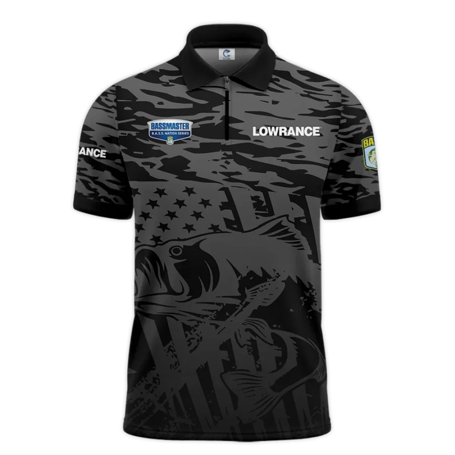 Zipper Polo Fishing Tournaments Sport Classic Polo Shirt Lowrance B.A.S.S. Nation Tournament Polo Shirt