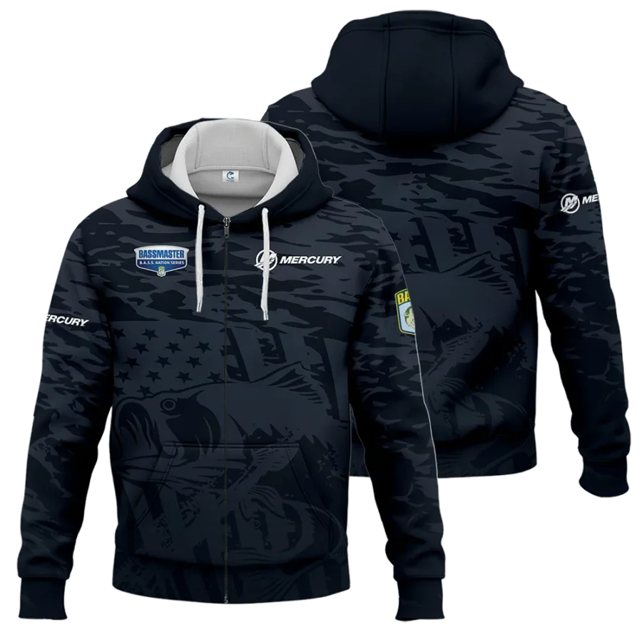 Zipper Hoodie Fishing Tournaments Sport Classic Hoodie Mercury B.A.S.S. Nation Tournament Hoodie