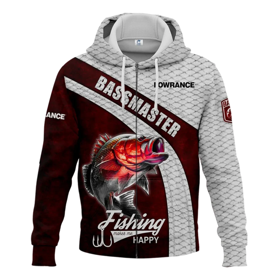 Zipper Hoodie Fishing Tournaments Sport Classic Hoodie Lowrance Bassmasters Tournament Hoodie