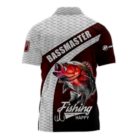 Zipper Polo Fishing Tournaments Sport Classic Polo Shirt Mercury Bassmasters Tournament Polo Shirt