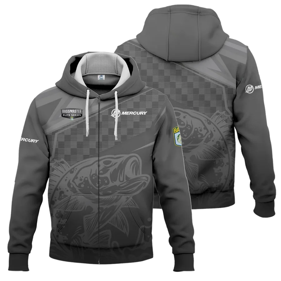 Zipper Hoodie Fishing Tournaments Sport Classic Hoodie Mercury Bassmaster Elite Tournament Hoodie