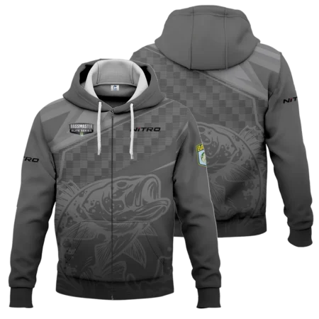 Zipper Hoodie Fishing Tournaments Sport Classic Hoodie Nitro Bassmaster Elite Tournament Hoodie