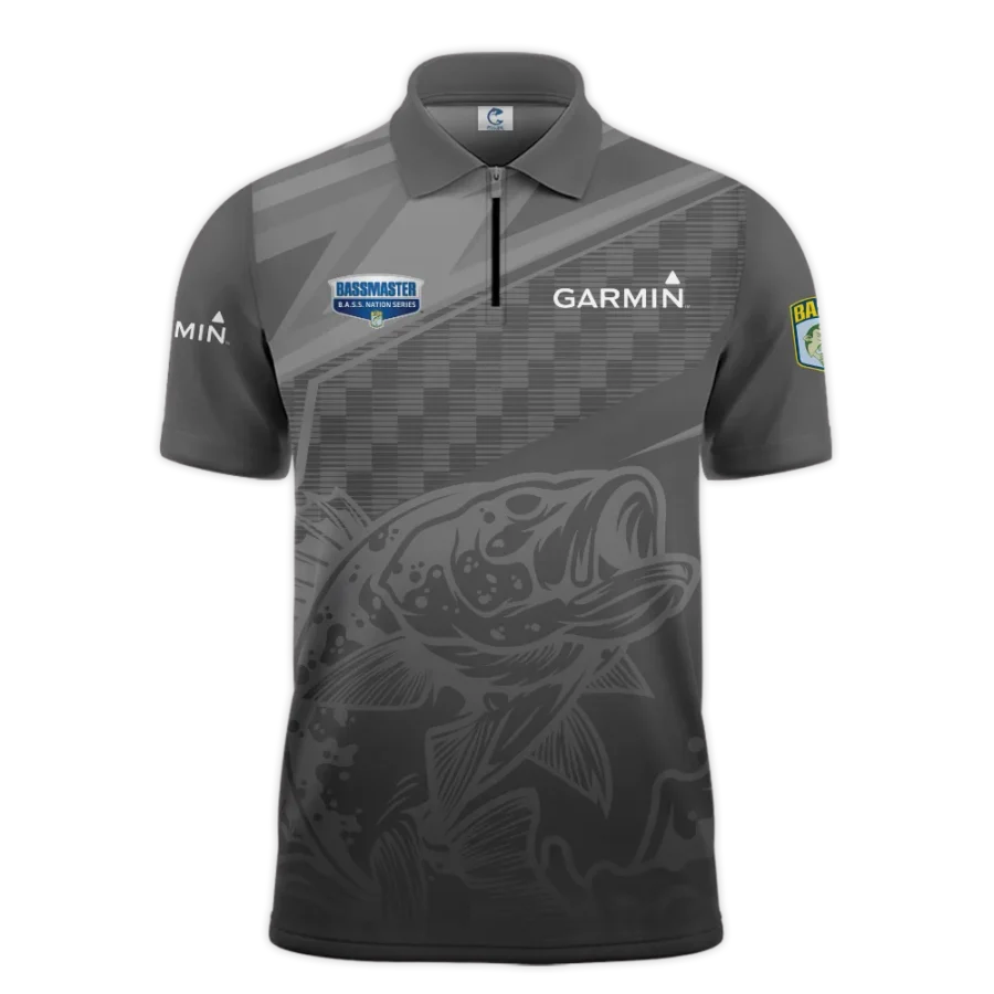 Zipper Polo Fishing Tournaments Sport Classic Polo Shirt Garmin B.A.S.S. Nation Tournament Polo Shirt