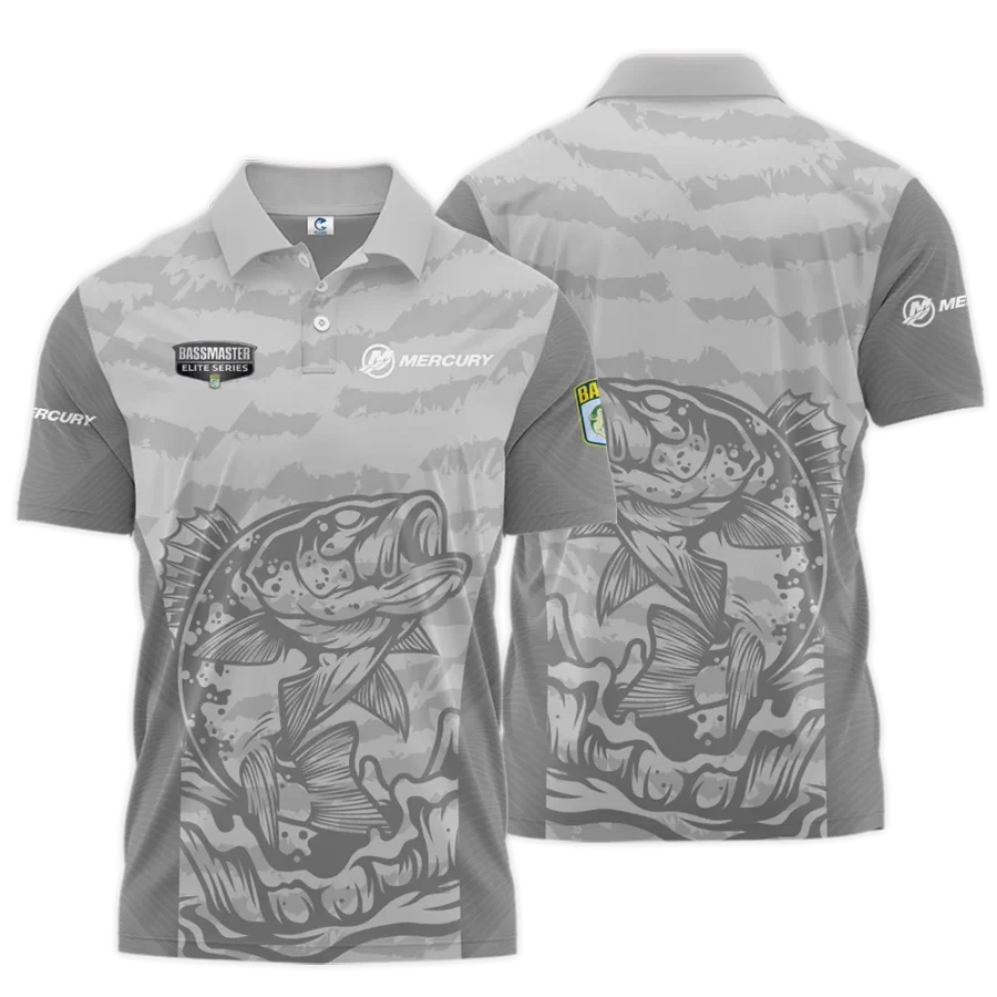 Short Polo Fishing Tournaments Sport Classic Polo Shirt Mercury Bassmaster Elite Tournament Polo Shirt