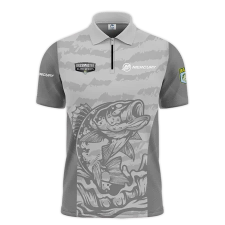 Zipper Polo Fishing Tournaments Sport Classic Polo Shirt Mercury Bassmaster Elite Tournament Polo Shirt