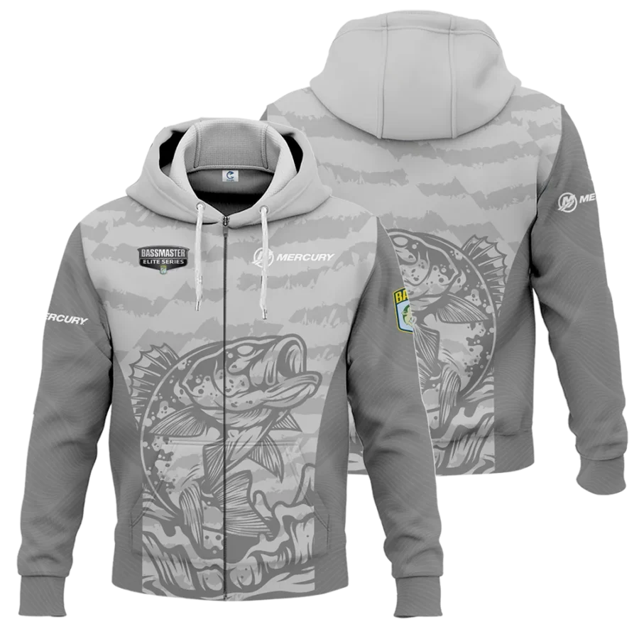 Zipper Hoodie Fishing Tournaments Sport Classic Hoodie Mercury Bassmaster Elite Tournament Hoodie