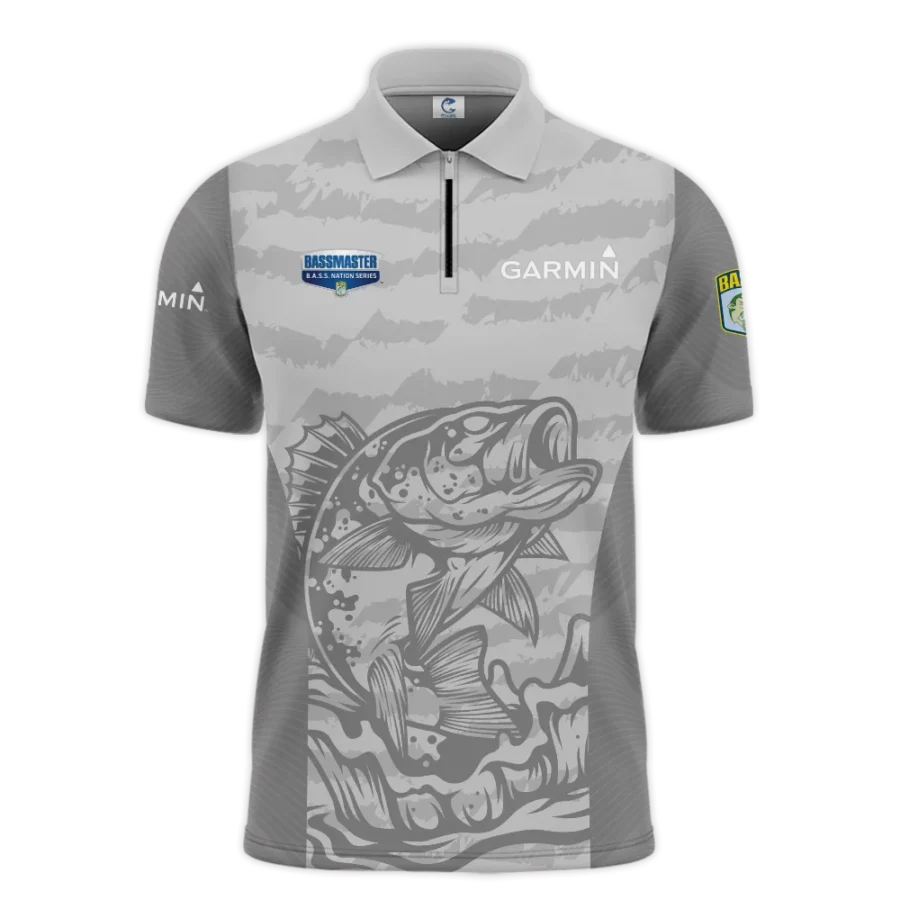 Zipper Polo Fishing Tournaments Sport Classic Polo Shirt Garmin B.A.S.S. Nation Tournament Polo Shirt