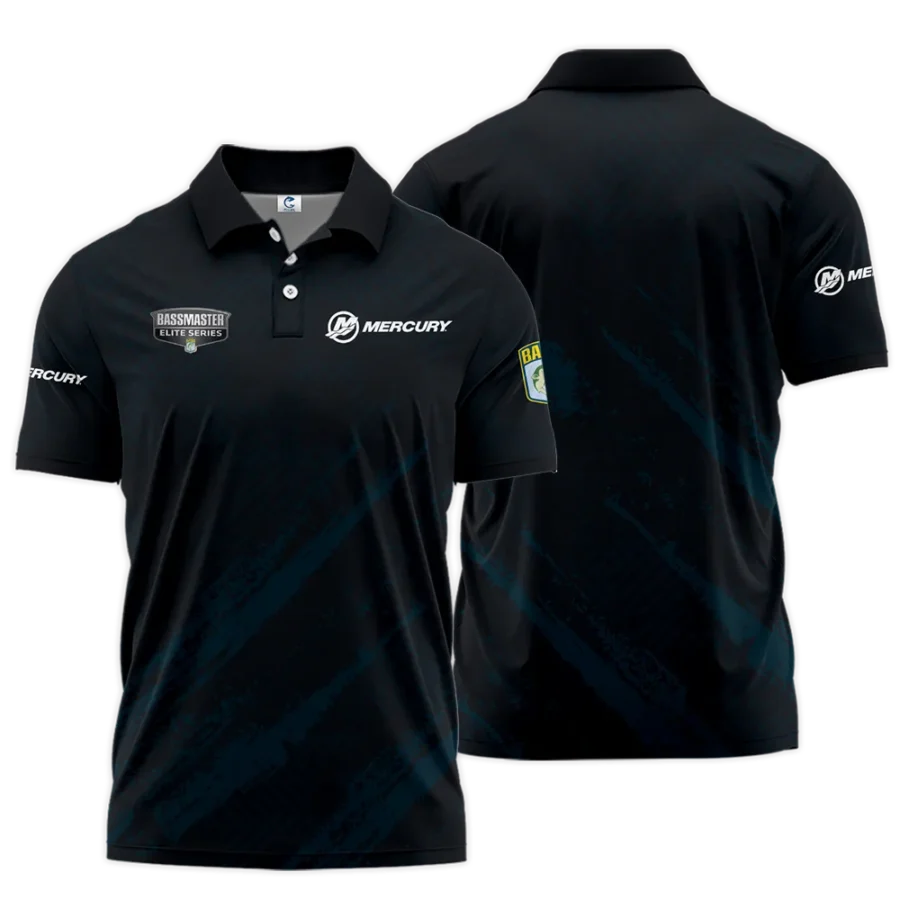 Short Polo Fishing Tournaments Sport Classic Polo Shirt Mercury Bassmaster Elite Tournament Polo Shirt