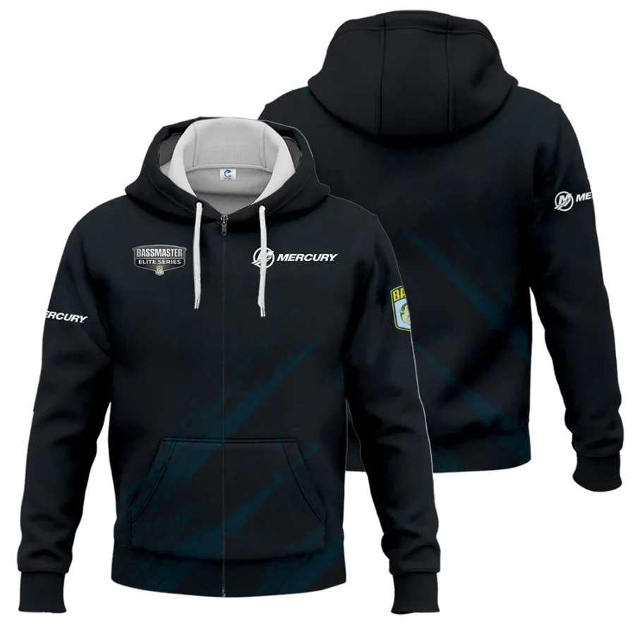 Zipper Hoodie Fishing Tournaments Sport Classic Hoodie Mercury Bassmaster Elite Tournament Hoodie