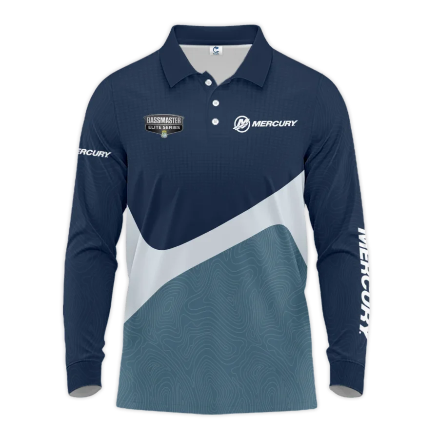 Long Polo Fishing Tournaments Sport Classic Polo Shirt Mercury Bassmaster Elite Tournament Polo Shirt