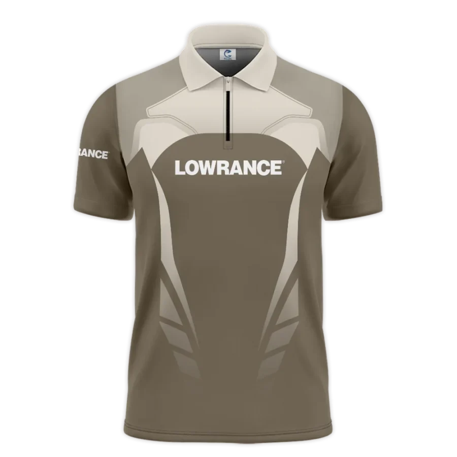 Zipper Polo Fishing Tournaments Sport Classic Polo Shirt Lowrance Exclusive Logo Polo Shirt