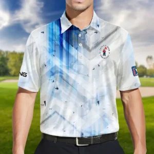 Golf Abstract Pattern 124th U.S. Open Pinehurst Callaway Quarter-Zip Polo Shirt