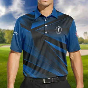 Callaway 124th U.S. Open Pinehurst Dark Blue Gradient Sublimation Zipper Polo Shirt Style Classic