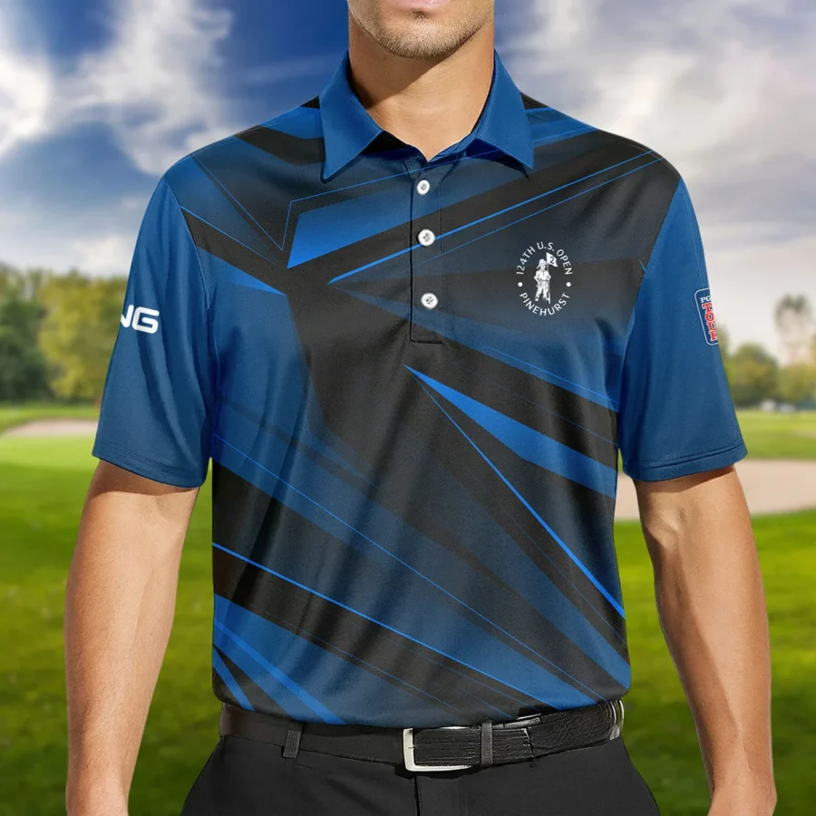 Ping 124th U.S. Open Pinehurst Dark Blue Gradient Sublimation Polo Shirt Style Classic