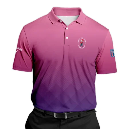 Callaway 124th U.S. Open Pinehurst Purple Pink Gradient Abstract Polo Shirt Style Classic