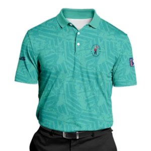 Moderate Cyan Abstract 124th U.S. Open Pinehurst Callaway Quarter-Zip Polo Shirt