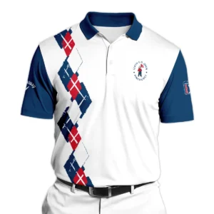 Golf Sport Pattern Blue Mix 124th U.S. Open Pinehurst Ping Quarter-Zip Polo Shirt