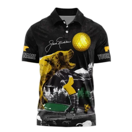 Personalized Name Golf Legends The Golden Bear Jack Nicklaus Style Classic, Short Sleeve Round Neck Polo Shirt