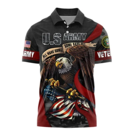 All Gave Some Some Gave All Veteran Eagle Flag U.S. Army Veterans All Over Prints Polo Shirt