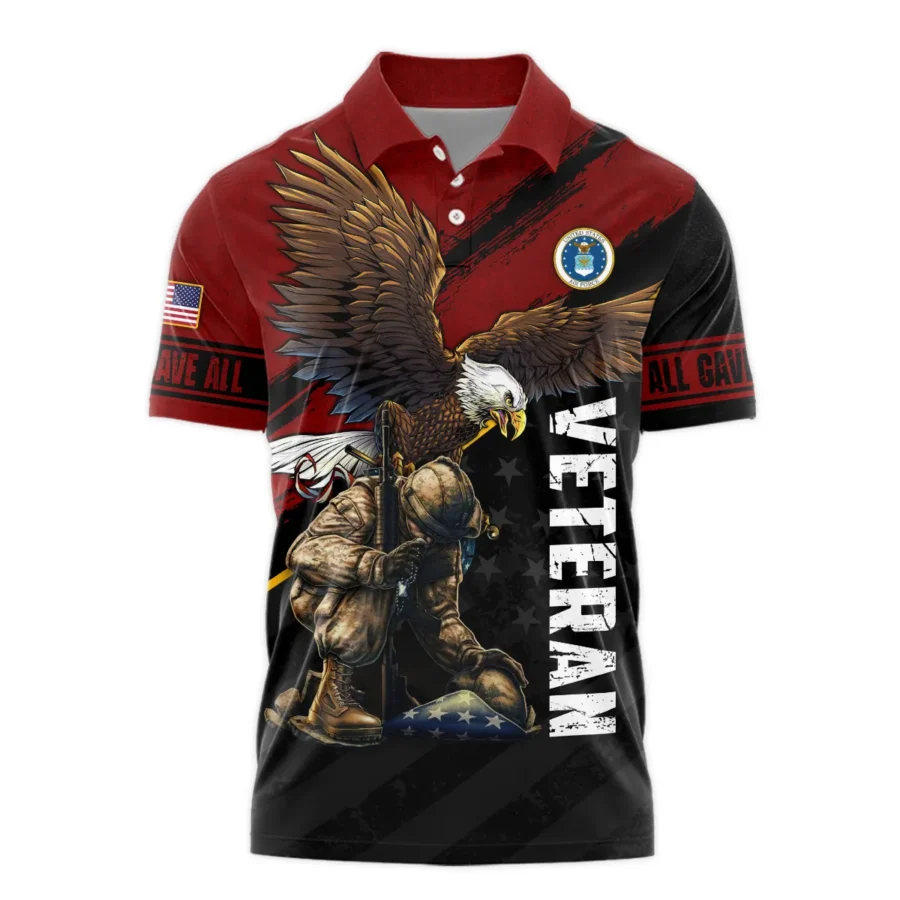 Veteran Eagle All Gave Some Some Gave All U.S. Air Force Veterans All Over Prints Polo Shirt