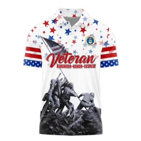 Veteran Memorial Day Remember Honor Respect U.S. Air Force Veterans All Over Prints Polo Shirt